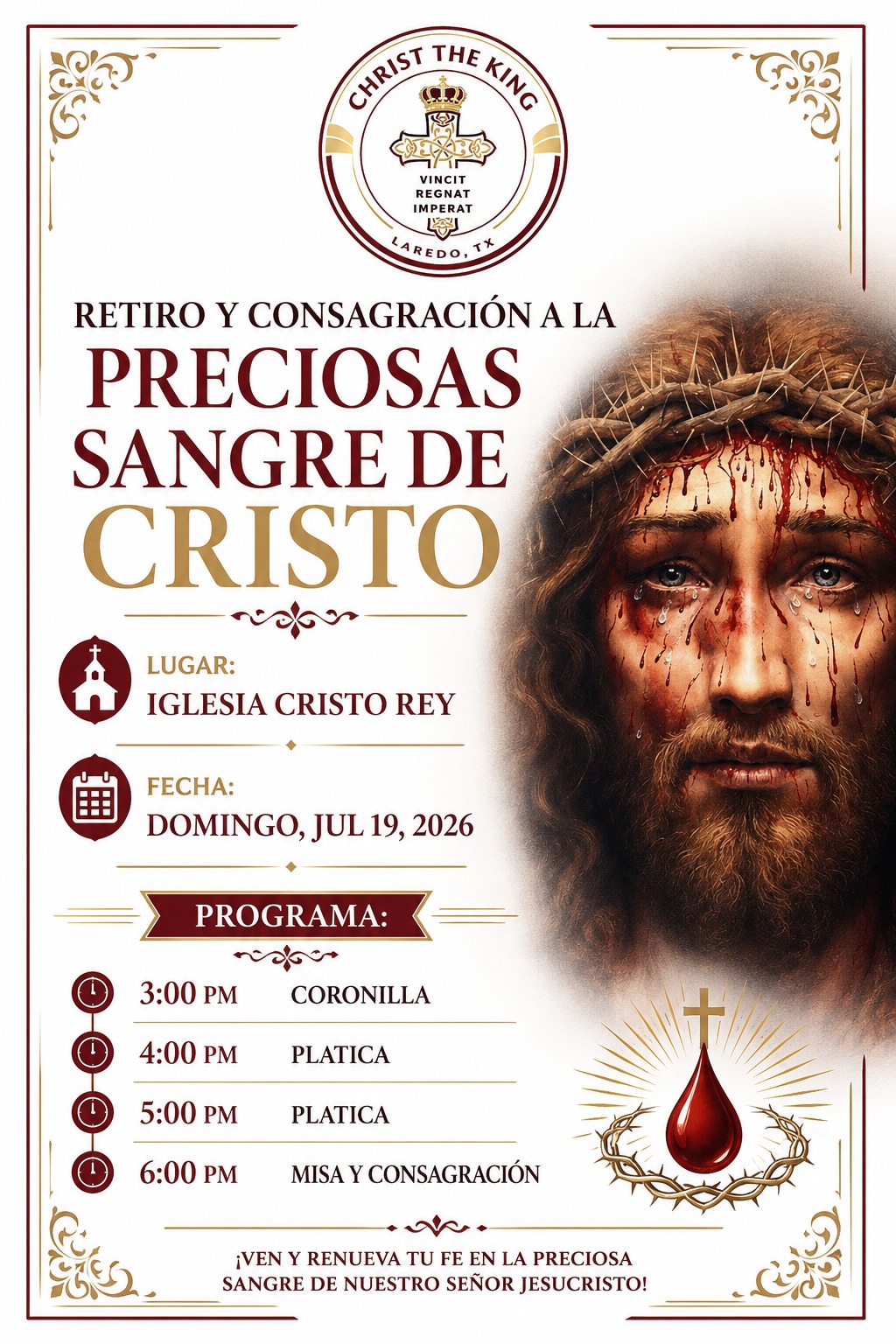 Retreat and Consecration to the Precious Blood of Christ
